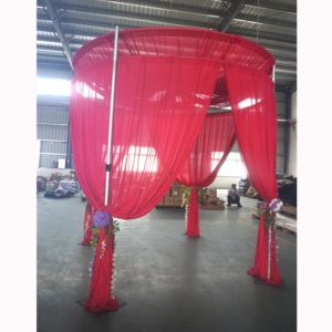 Aluminum <b>backdrop</b> <b>stand</b> round pipe and drape kits for banquet decorations - Product Image 2
