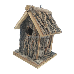 Maison d'oiseau <span class=keywords><strong>en</strong></span> <span class=keywords><strong>bois</strong></span> coloré personnalisé <span class=keywords><strong>en</strong></span> gros petit nichoir d'oiseau sauvage avec couvercle amovible et corde pour l'extérieur - Product Image 5