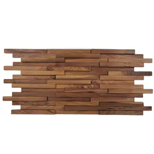 アメリカンウォールナット屋内壁パネル本物の木製3Dパネル