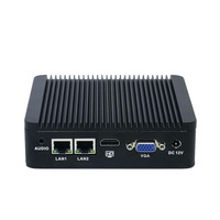 PC robuste sans ventilateur Dual-Com disponible en stock, processeur J1900 Quad-Core, RAM DDR3, HD VGA, RS232, MINI PC