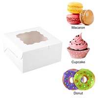 Boîtes à biscuits blanches avec fenêtre, fabricant chinois, pour petites tartes, fraises, petits gâteaux et pâtisseries