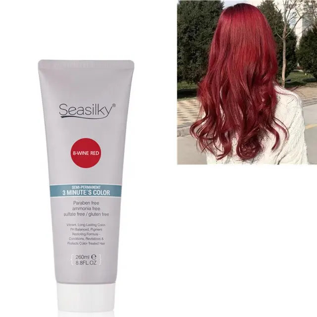 Semi-Permanent Hair Color Conditioner For Wine-Red hair color