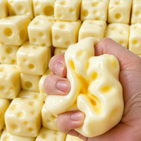Vente en gros de jouets anti-stress à presser ASMR Vaseline No Rising Jumbo Cute Kawaii Halloween Squishy Cheese Cube en vrac personnalisés