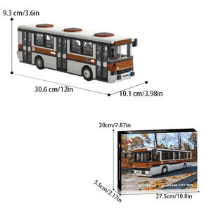 Xbert 66021 557-teiliger <span class=keywords><strong>Vintage</strong></span>-Stadtbus aus ABS-Kunststoff Puzzle-Bausteine-Spielzeug für Kinder zum Zusammenbauen Intelligentes Spielzeug - Product Image 2