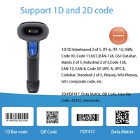 Lecteur de codes-barres 2D filaire portable avec interface USB-COM, détection automatique, lecture de codes QR, lecteur de codes-barres PDF417, récepteur Domgle, stock