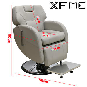 XFMC Foshan Factory Direct Barber Shop Chaise de <span class=keywords><strong>coiffure</strong></span> pivotante inclinable Chaise de barbier rétro hydraulique Heavy Duty - Product Image 6