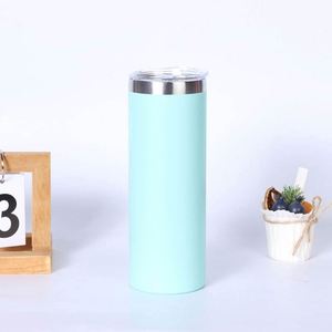 20 OZ Double Wall Vacuum Insulation Water <b>Bottle</b> <b>Coffee</b> Mug Slim Stainless Steel Skinny Tumbler with Seal Lid and Straw - Product Image 5
