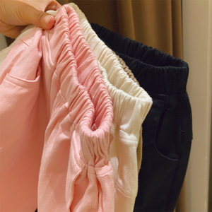 Hhkids Children's Carrot Pants Cotton Loose Fit Long Pants For Girls Summer Casual Wear - Product Image 3