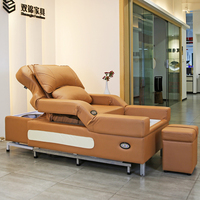 Fauteuil de massage électrique multifonctionnel pour le dos et les pieds avec bac pour salons de beauté - Canapé de massage des pieds pour pédicure et spa