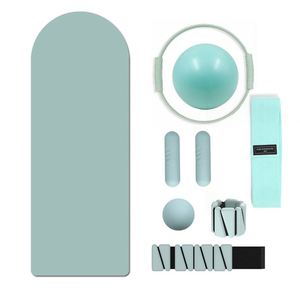 Kit de Accesorios de Pilates Unisex en Turquesa Claro, Banda de Resistencia de Tela con Logotipo Personalizado, Set de Anillo de Yoga y Pilates para Gimnasio en Casa - Product Image 1