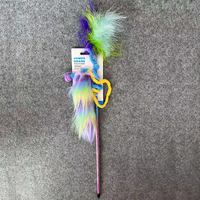 Vente en gros Pet Teaser Chat Bâton Jouet Coloré Interactif Teasing Jouet Doux Drôle Vers Chat Jouet