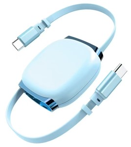 Câble de charge rapide rétractable 240W 1m avec blindage tressé <span class=keywords><strong>TPE</strong></span> double Type C pour iPhone 17 et batterie externe/écouteurs - Product Image 6