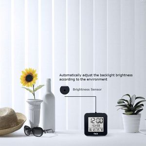 Alarm <b>Clock</b> Digital Electronic Desktop Time Thermometer Temperature Humidity Snooze Calendar Radio Alarm <b>Clocks</b> - Product Image 3