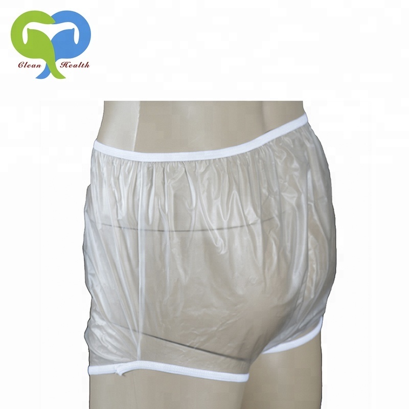 Culottes en plastique vinyle transparent imperméable à l'eau culottes en pvc pantalons peva sous-vêtements de protection