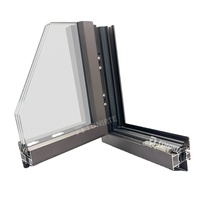 Ventanas Modernas Horizontales de Aluminio con Vidrio Esmerilado y Aislamiento Acústico, Certificación ISO9001, para Baño
