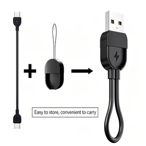 Câble de charge rapide double <span class=keywords><strong>Type</strong></span> C de 17 cm, 60W PD, TPE, multicolores, court, pour la charge quotidienne en voyage - Product Image 4