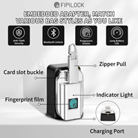 Kunci Kontrol Akses Tas dengan Pengenalan Biometrik Portabel dan Sensor Sidik Jari Terintegrasi, Keamanan Anti-Pencurian Cerdas untuk Perjalanan
