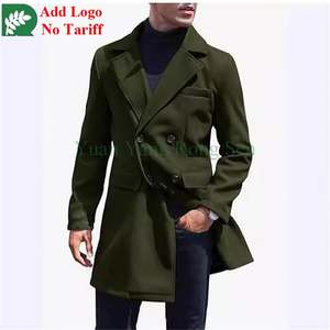 Veste coupe-vent pour homme, double boutonnage, longue veste coupe-vent, vêtement d'extérieur, veste homme - Product Image 2