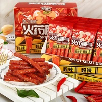 Vente en gros de collations chinoises au blé Latiao, personnalisées, exotiques, gonflées, super épicées, boîte de 30 paquets