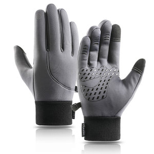 Guantes de invierno para hombre, bicicleta de ciclismo, mujer, Polar térmico, viento frío, impermeable, pantalla táctil, bicicleta, cálido, para correr al aire libre, manopla de esquí - Product Image 5