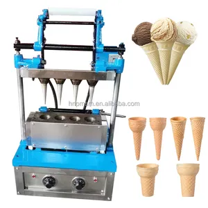 Atacado cone sorvete máquina fabricante qualidade 4 cabeças máquina de cone sorvete máquina flor sorvete máquina