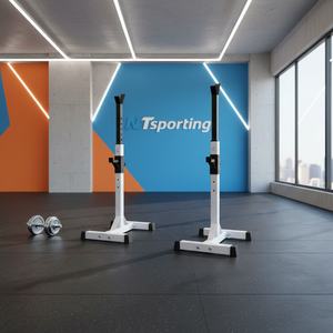 Estante de acero ajustable Power Squat Rack para uso en el gimnasio en casa Bancos y bastidores de potencia medio divididos Producto - Product Image 2