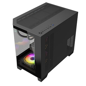 Venta Directa de Fábrica, Gabinete para Juegos M-ATX, Gabinete para PC Blanco, Gabinete Gamer, Gabinete para CPU Horizontal, Gabinete para Computadora <span class=keywords><strong>con</strong></span> Vidrio Templado - Product Image 5