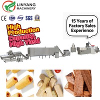 Ligne de production d'extrusion automatique de snacks soufflés 200-300 kg/h en acier inoxydable, usine de traitement de snacks soufflés multicolores