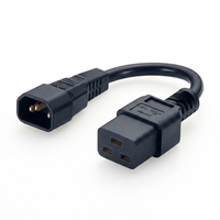 Câble d'alimentation HENG-WELL IEC C14 vers C19, 16 14AWG 15A/250V, isolé en PVC, pour PDU, PSU, UPS, armoire rack, serveurs