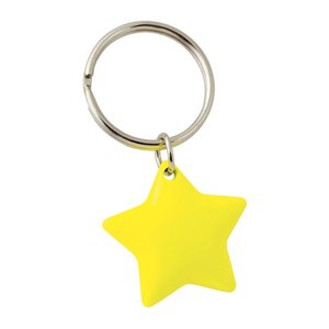 Llavero de Estrella Amarilla con Anillo Metálico, Artículo Promocional - Product Image 1