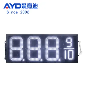 18-inch white Mexican oil price screen supplier RF remote control wifi control led oil price screen wholesale