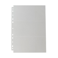 Yuantuo Trading Card Pages Fundas para Top Loading 9 Pocket Pages Clear Plastic Game Card Sleeves Protector