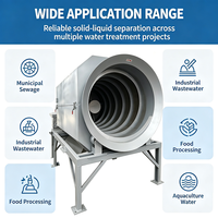 Filtre rotatif à fonctionnement continu avec écran en acier inoxydable et machine de lavage à contre-courant automatique pour la filtration des eaux usées des usines chimiques