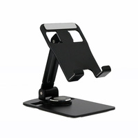 Support de téléphone portable universel de bureau avec logo laser gratuit, pliable, rotatif à 360°, en alliage d'aluminium métallique, pour tablette PC de 4 à 7 pouces