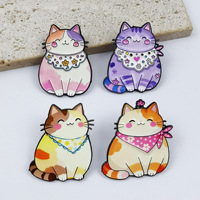 Vente en gros usine : Pin's en émail rigide et souple personnalisés, motif chat arc-en-ciel de dessin animé mignon, en stock en gros pour vêtements et sacs à dos