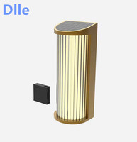 Lampe murale LED solaire extérieure IP44 1W 2W en acier inoxydable 201 avec diffuseur en verre pour aménagement paysager, garantie 3 ans