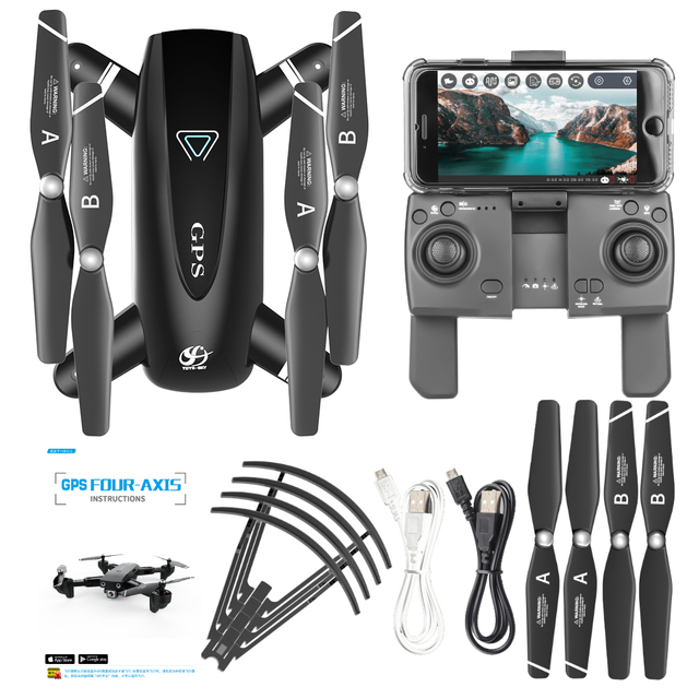 Wholesales S167 GPS Drone With Camera 5G RC Quadcopter 4K WIFI Foldable Off-Point Flying Photos Video Drones Helicopter Toy