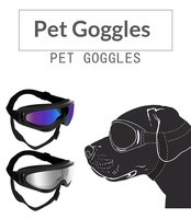Lunettes de soleil pour animaux de compagnie avec protection UV, lunettes de protection pour chien coupe-vent, imprimé moderne, lunettes de protection pour chien réglables, lunettes de protection pour animaux de compagnie en TPU écologiques pour les voyages