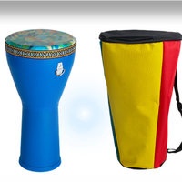 8-inch Beginner Hand Drum with Sheepskin Heads Handmade Maple Wood African Percussion Instrument