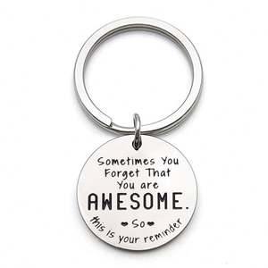 Regali ispiratori colleghi donne a volte ti dimentichi di essere fantastico, quindi questo è il tuo promemoria portachiavi in metallo per amico - Product Image 2