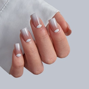 BTArtbox Soft Gel Press on <b>Nails</b> with Ombre Design Wholesale Short Square Artificial Fingernails Handmade False Fake <b>Nails</b> <b>Set</b> - Product Image 1