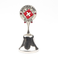 Campanella da Tavola in Lega di Zinco Personalizzata con Design Personalizzato, Souvenir Turistico Svizzero, Decorazione per Tavola
