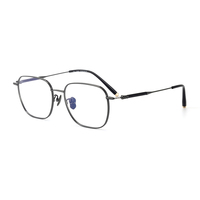 Monture de lunettes carrée en titane de luxe, légère, durable et de haute qualité, élégante, anti-lumière bleue, classique