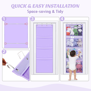 Massimizza lo spazio nella stanza dei giochi del tuo bambino con gli organizzatori di giocattoli e lo stoccaggio sopra l'organizzatore della porta - Product Image 4