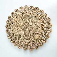 Set de table en algues marines naturelles, écologiques, résistantes à la chaleur, tissées, 35x35 cm, pour la maison et la restauration