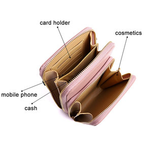 Moda Cordino Crossbody Spalla Delle Donne Delle Signore Dell'unità di elaborazione Del Cuoio Del Telefono del Supporto di Carta Della Chiusura Lampo Della Borsa del Sacchetto Per Apple <span class=keywords><strong>Iphone</strong></span> <span class=keywords><strong>11</strong></span> 12 <span class=keywords><strong>Pro</strong></span> telefoni - Product Image 2