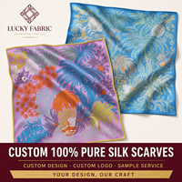 Foulard en Soie de Mûrier 6A en Gros, Carré 53x53cm, Charmeuse Double Face à Motifs Floraux, Écharpe Tendance pour Femme, Service de Marquage Personnalisé, Fabricant