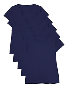 Camisetas de Mujer al por Mayor, Corte Regular, Deportivas, Casuales de Verano, Transpirables, de Algodón Tejido, Manga Corta, Estampadas - Product Image 3