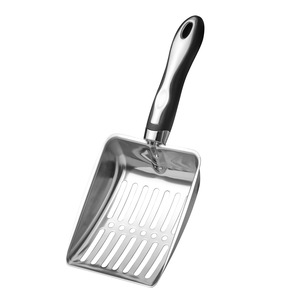 Cuchara para arena para gatos rectangular de acero inoxidable BIKO al por mayor, fácil de limpiar, 200g, desodorante transfronterizo para cajas de arena para gatos - Product Image 1