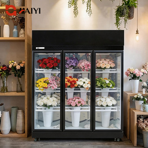 Refrigerador Comercial para Flores, Enfriador con Puerta de Vidrio de Acero Inoxidable, Estantes Ajustables Verticales, Refrigerador para Floristería - Product Image 2